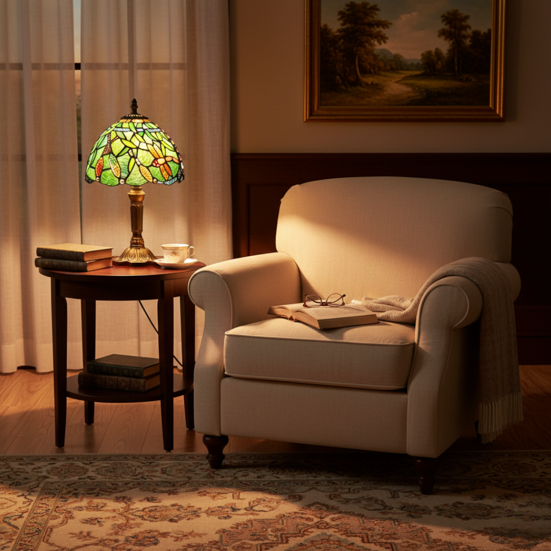 Lámpara de Mesa LED Vitral Mediterrâneo