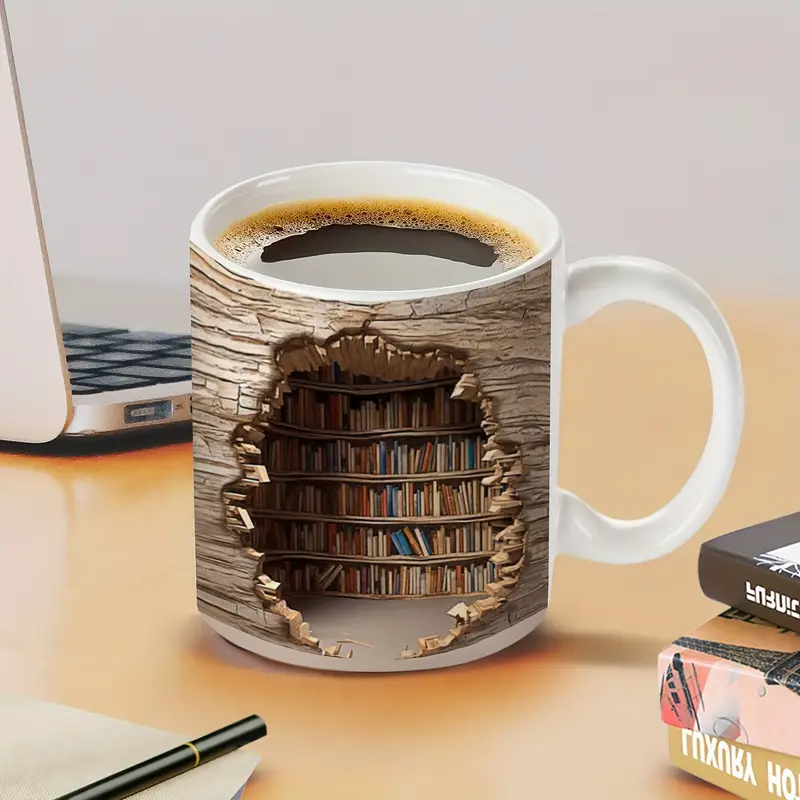 Taza Encantadora de Biblioteca con Ativação Térmica