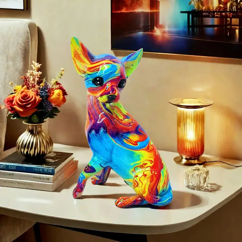 Lámpara de Mesa Chihuahua Vivo en Resina