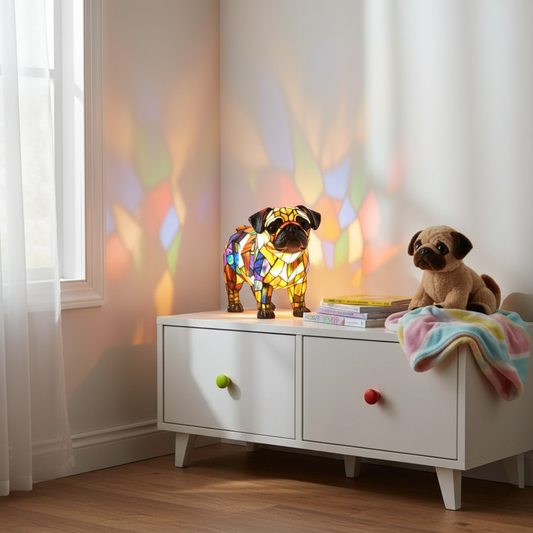 Lámpara Pug Brilhante