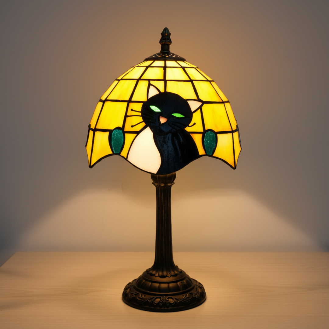 Lámpara de Mesa Real Barroca con Gato Preto
