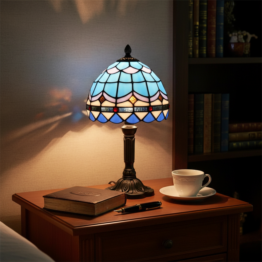 Lámpara LED Barroca Dourada Retrô