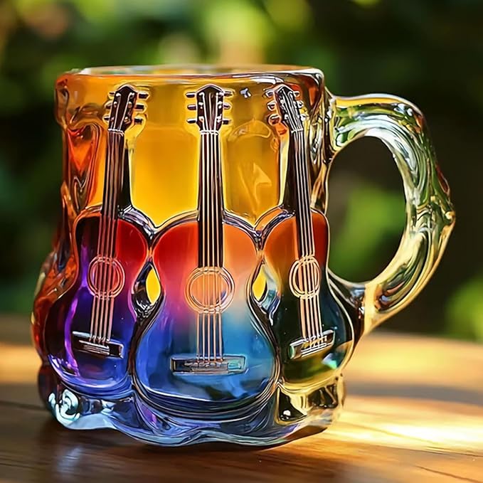 Taza Artesanal con Design 3D de Guitarra