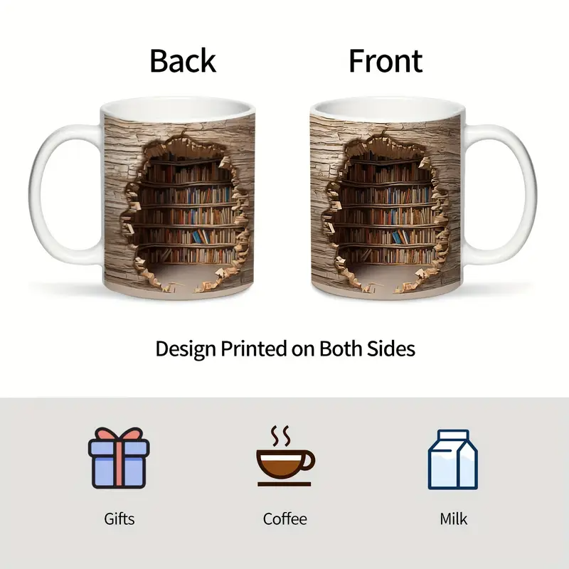 Taza Encantadora de Biblioteca con Ativação Térmica