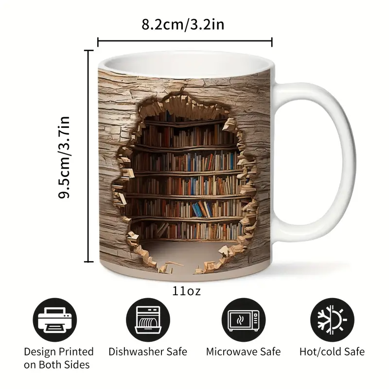 Taza Encantadora de Biblioteca con Ativação Térmica