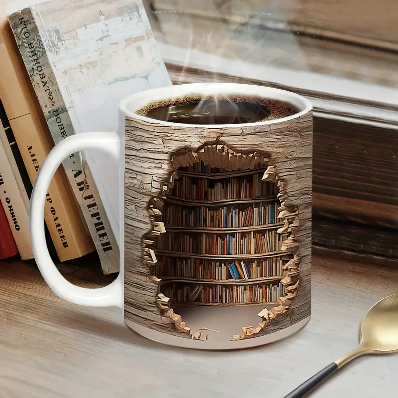 Taza Encantadora de Biblioteca con Ativação Térmica