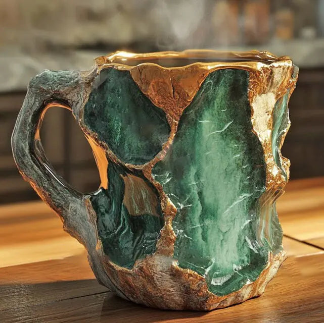 Tazas de Café con Cristais y Minerais