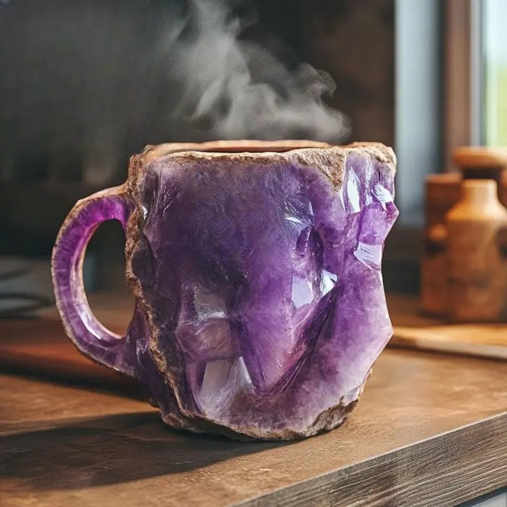 Tazas de Café con Cristais y Minerais